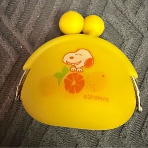 Peanuts Snoopy Silicon Clasp Gacha Capsule Yellow 1.38” Inch